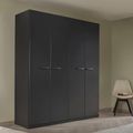 Rauch Modi 181cm 4 Door Wardrobe - Metallic Dark Grey