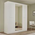 Rauch Modi 181cm 4 Door Wardrobe with Mirror - Alpine White