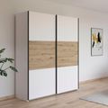 Rauch Neo 175cm 2 Door Sliding Wardrobe - Alpine White and Artisan Oak