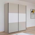 Rauch Neo 175cm 2 Door Sliding Wardrobe - Champagne and Alpine White