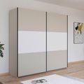 Rauch Neo 218cm 2 Door Sliding Wardrobe - Champagne and Alpine White