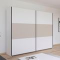 Rauch Neo 261cm 2 Door Sliding Wardrobe - Alpine White and Champagne