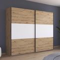 Rauch Neo 261cm 2 Door Sliding Wardrobe - Artisan Oak and Alpine White