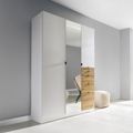 Rauch Ontario 136cm 3 Door Combi Wardrobe - Alpine White and Artisan Oak