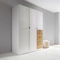 Rauch Ontario 136cm 3 Door Wardrobe with Drawer - Alpine White and Artisan Oak