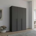 Rauch Purisma 151cm 3 Door Wardrobe - Graphite