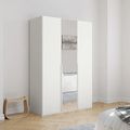 Rauch Purisma 151cm 3 Door Wardrobe with Mirror - Alpine White