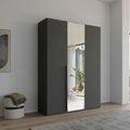 Rauch Purisma 151cm 3 Door Wardrobe with Mirror - Graphite