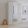 Rauch Purisma 151cm 3 Door Wardrobe with Mirror - Silk Grey Glass