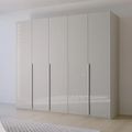 Rauch Purisma 251cm 5 Door Wardrobe - Silk Grey Glass