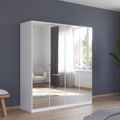 Rauch Reflect 181cm 4 Door Mirrored Wardrobe - Alpine White