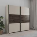 Rauch Sajo 218cm 2 Door Sliding Wardrobe - Champagne and Atlantic Dark Oak