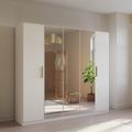 Rauch Skandi 226cm 5 Door Wardrobe with Mirror - Alpine White