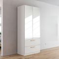 Rauch Skandi 91cm 2 Door Mirrored Wardrobe - Alpine White