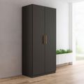 Rauch Skandi 91cm 2 Door Wardrobe - Metallic Dark Grey