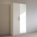 Rauch Skandi 91cm 2 Door Wardrobe with Mirror - Alpine White