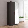 Rauch Skandi 91cm 2 Door Wardrobe with Mirror - Metallic Dark Grey
