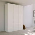 Rauch Skat Meridian 151cm 3 Door Wardrobe - Alpine White and Crystal White Glass
