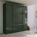 Rauch Skat Meridian 201cm 4 Door Wardrobe - Graphite and Basalt Glass