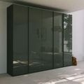 Rauch Skat Meridian 251cm 5 Door Wardrobe - Graphite and Basalt Glass