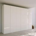Rauch Skat Meridian 301cm 6 Door Wardrobe - Alpine White and Crystal White Glass