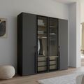 Rauch Skat Shine 201cm 4 Door Wardrobe - Graphite