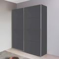 Rauch Subito 136cm 2 Door Sliding Wardrobe - Metallic Dark Grey