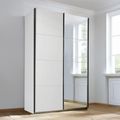Rauch Subito 136cm 2 Door Sliding Wardrobe with Mirror - Alpine White