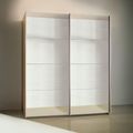 Rauch Subito 181cm 2 Door Mirrored Sliding Wardrobe - Artisan Oak