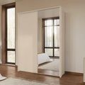 Rauch Taro 162cm 2 Door Sliding Wardrobe with Mirror - Champagne