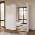 Rauch Taro 201cm 2 Door Sliding Wardrobe with Mirror - Alpine White