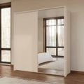 Rauch Taro 201cm 2 Door Sliding Wardrobe with Mirror - Champagne
