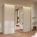 Rauch Taro 242cm 3 Door Sliding Wardrobe with Mirror - Champagne