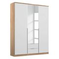 Rauch Texas 136cm 3 Door Combi Wardrobe - Sonoma Oak and Alpine White