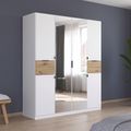 Rauch Ticao 181cm 6 Door Combi Wardrobe - Alpine White and Artisan Oak