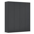 Rauch Wingview Lite 181cm 4 Door Wardrobe - Metallic Dark Grey
