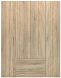Space Oak Effect 4 Door 3 Drawer Wardrobe