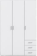 Space White 3 Door 3 Drawer Wardrobe