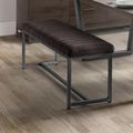 Brooklyn Dining Bench - Faux Leather - Charcoal