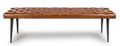 Bradley Bench - Tan Brown - Real Leather