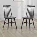 Alassio Dining Chair - Set of 2 - Spindle Back - Black