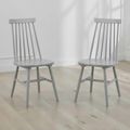 Alassio Dining Chair - Set of 2 - Spindle Back - Grey
