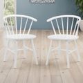 Modena Dining Chair - Set of 2 - Spindle Back - White