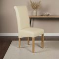 Sophie Dining Chair - Set of 2 - Cream Faux Leather