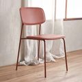 Esa Dining Chair - Faux Leather - Rust Red