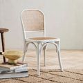 Wicky Dining Chairs - Set of 2 - Rattan - White & Natural