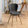 Batilda Dining Chair - Set of 2 - Anthracite Boucle Fabric