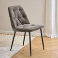 Brooke Dining Chair - Set of 2 - Taupe Boucle Fabric