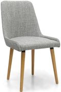 2 x Capri Flax Grey Weave Dining Chair