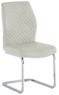 2 x Capri Stone Fabric Chrome Cantilever Dining Chair